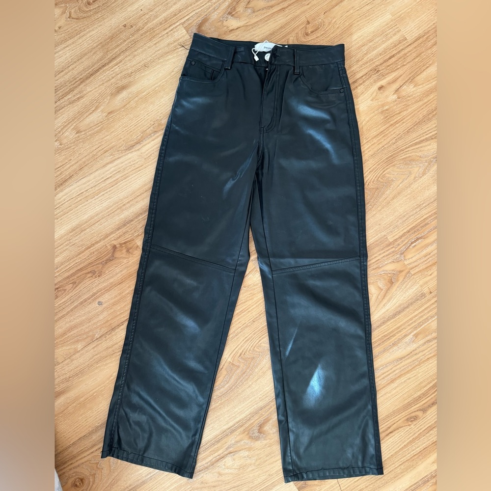 Chic Black Leather Pants